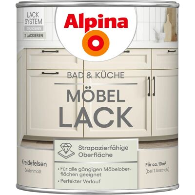 Alpina Möbel-Lack Bad & Küche Kreidefelsen Seidenmatt 750 ml Alpina Möbel-Lack Bad & Küche Kreidefelsen Seidenmatt 750 ml