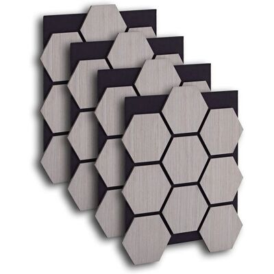 Homestyle4u Akustikpaneele Grau 4 Wandpaneele Holz Hexagon 76 x 62 cm Stück Homestyle4u Akustikpaneele Grau 4 Wandpaneele Holz Hexagon 76 x 62 cm Stück