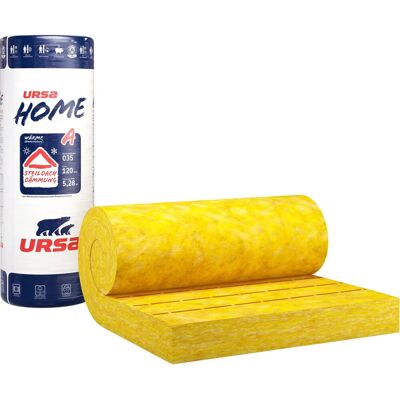 Ursa Home Klemmfilz Dämmplatte aus Glaswolle WLG 035 120 mm Ursa Home Klemmfilz Dämmplatte aus Glaswolle WLG 035 120 mm