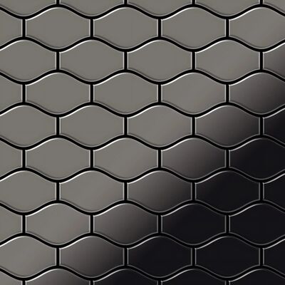 ALLOY Mosaik Fliese Massiv Metall Titan Hochglanz Dunkelgrau 1,6mm Karma-ti-sm 1 Paket mit 10 Matten 0,86 m2 Grau ALLOY Mosaik Fliese Massiv Metall Titan Hochglanz Dunkelgrau 1,6mm Karma-ti-sm 1 Paket mit 10 Matten 0,86 m2 Grau