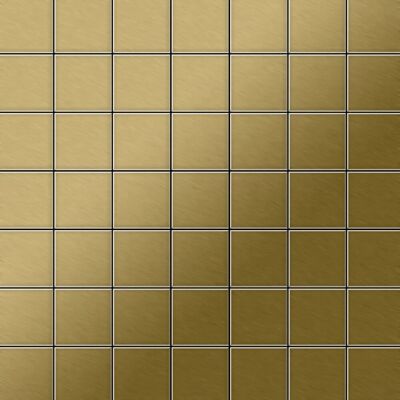 ALLOY Mosaik Fliese Massiv Metall Titan Gebürstet Gold 1,6mm Stark Attica-ti-gb 1 Paket mit 10 Matten 0,85 m2 Gold ALLOY Mosaik Fliese Massiv Metall Titan Gebürstet Gold 1,6mm Stark Attica-ti-gb 1 Paket mit 10 Matten 0,85 m2 Gold
