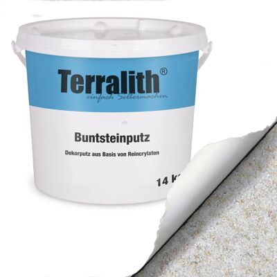 Terralith Buntsteinputz Mosaikputz 2mm 14 kg BSP98 Weiss Beige Terralith Buntsteinputz Mosaikputz 2mm 14 kg BSP98 Weiss Beige