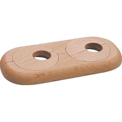 Haro Doppelrosette Buchenholz Heizkörperzubehör - Heizen Haro Doppelrosette Buchenholz Heizkörperzubehör - Heizen