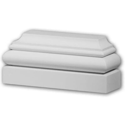 Profhome Decor - Weiße ionische Pilasterbasis - Außenbereit - 37,6cm Profhome Decor - Weiße ionische Pilasterbasis - Außenbereit - 37,6cm
