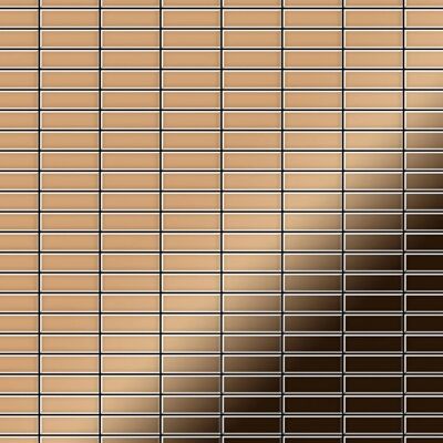 ALLOY Mosaik Fliese Massiv Metall Titan Hochglänzend Kupfer 1,6mm Stark Cabin-ti-am 1 Paket mit 10 Matten 1,01 m2 Kupfer ALLOY Mosaik Fliese Massiv Metall Titan Hochglänzend Kupfer 1,6mm Stark Cabin-ti-am 1 Paket mit 10 Matten 1,01 m2 Kupfer