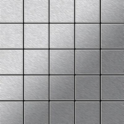 ALLOY Mosaik Fliese Massiv Metall Edelstahl Marine Gebürstet Grau 1,6mm Century-s-s-mb 1 Paket mit 50 Matten 0,5 m2 Grau ALLOY Mosaik Fliese Massiv Metall Edelstahl Marine Gebürstet Grau 1,6mm Century-s-s-mb 1 Paket mit 50 Matten 0,5 m2 Grau
