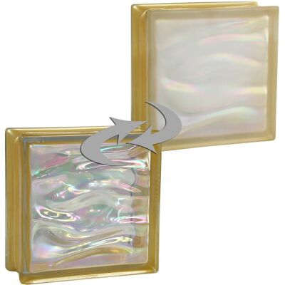 Fuchs Design Glasbaustein - Gold - 190x190 - glass block Fuchs Design Glasbaustein - Gold - 190x190 - glass block