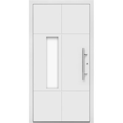 Splendoor Moderno Aluminium-Haustür Moderno M490/B 110 cm x 210 cm Weiß Anschlag Rechts Splendoor Moderno Aluminium-Haustür Moderno M490/B 110 cm x 210 cm Weiß Anschlag Rechts