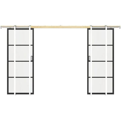Vente-unique Schiebetür Sinca Schwarz 93 cm Vente-unique Schiebetür Sinca Schwarz 93 cm