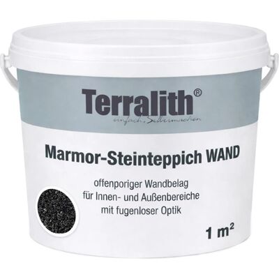 Terralith Edelsteinteppich Wand Hämatit Nero für 1 m² Terralith Edelsteinteppich Wand Hämatit Nero für 1 m²