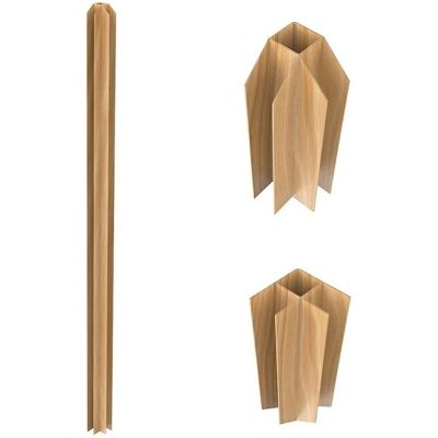 Bayview Eckpfosten Aluminium 130cm Naturklar - Trennelemente Bayview Eckpfosten Aluminium 130cm Naturklar - Trennelemente