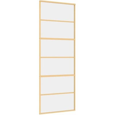vidaXL Gold Schiebetür - ESG Glas Innentür - 76x205 cm vidaXL Gold Schiebetür - ESG Glas Innentür - 76x205 cm