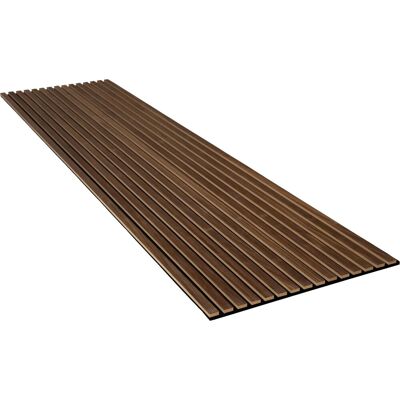 Denpanels Akustikpaneel Wandverkleidung Walnuss Geölt auf Akustikfilz Schwarz 240 cm FSC® Denpanels Akustikpaneel Wandverkleidung Walnuss Geölt auf Akustikfilz Schwarz 240 cm FSC®