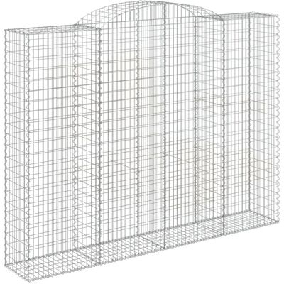 vidaXL Bogenförmige Gabionen - 7 Stück - Verzinktes Eisen - Gartendekoration vidaXL Bogenförmige Gabionen - 7 Stück - Verzinktes Eisen - Gartendekoration