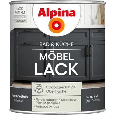 Alpina Möbel-Lack Bad & Küche Vulkangestein Seidenmatt 750 ml Alpina Möbel-Lack Bad & Küche Vulkangestein Seidenmatt 750 ml