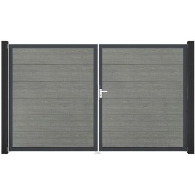 GroJa Steckzaun Tor BasicLine DIN Rechts DB Grey Ash Cut GroJa Steckzaun Tor BasicLine DIN Rechts DB Grey Ash Cut