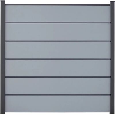 GroJa Steckzaun Premium Basicline 180 cm x 180 cm Silbergrau GroJa Steckzaun Premium Basicline 180 cm x 180 cm Silbergrau