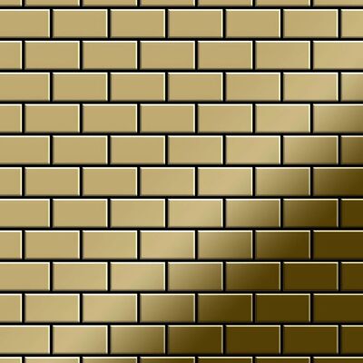 ALLOY Mosaik Fliese Massiv Metall Titan Hochglänzend Gold 1,6mm Stark House-ti-gm 1 Paket mit 10 Matten 0,98 m2 Gold ALLOY Mosaik Fliese Massiv Metall Titan Hochglänzend Gold 1,6mm Stark House-ti-gm 1 Paket mit 10 Matten 0,98 m2 Gold