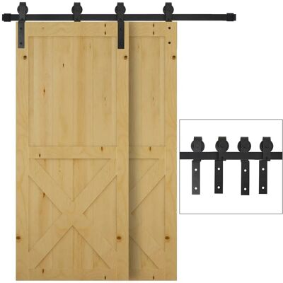 HOMCOM Schiebetürsystem Laufschiene für Holzschiebetür 9 Zubehör HOMCOM Schiebetürsystem Laufschiene für Holzschiebetür 9 Zubehör