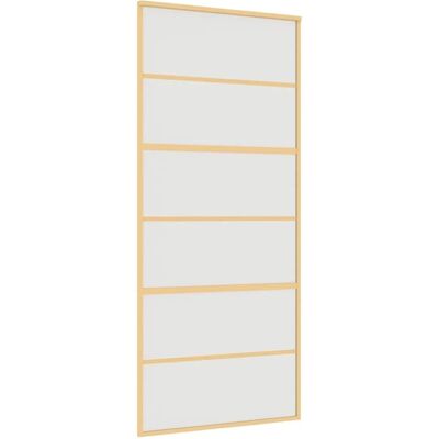 vidaXL Schiebetür Gold Matt ESG Glas Aluminium - Schiebetür vidaXL Schiebetür Gold Matt ESG Glas Aluminium - Schiebetür