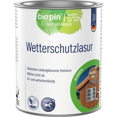 Biopin Wetterschutzlasur Kastanie 750 ml Biopin Wetterschutzlasur Kastanie 750 ml