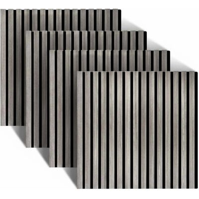 Relaxdays Akustikpaneele 4er Set MDF PET Eichenholz Eiche Dunkelgrau Schallabsorbierend 60 cm x 60 cm x 1,8 cm Relaxdays Akustikpaneele 4er Set MDF PET Eichenholz Eiche Dunkelgrau Schallabsorbierend 60 cm x 60 cm x 1,8 cm
