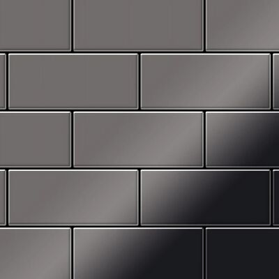 ALLOY Mosaik Fliese Massiv Metall Titan Hochglanz Dunkelgrau 1,6mm Subway-ti-sm 1 Paket mit 50 Matten 0,58 m2 Grau ALLOY Mosaik Fliese Massiv Metall Titan Hochglanz Dunkelgrau 1,6mm Subway-ti-sm 1 Paket mit 50 Matten 0,58 m2 Grau