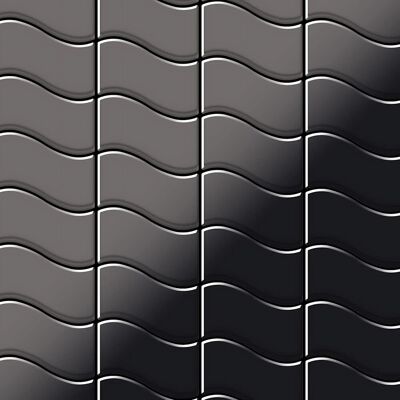ALLOY Mosaik Fliese Massiv Metall Titan Hochglanz Dunkelgrau 1,6mm Flux-ti-sm 1 Paket mit 10 Matten 0,86 m2 Grau ALLOY Mosaik Fliese Massiv Metall Titan Hochglanz Dunkelgrau 1,6mm Flux-ti-sm 1 Paket mit 10 Matten 0,86 m2 Grau