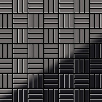 ALLOY Mosaik Fliese Massiv Metall Titan Hochglanz Dunkelgrau 1,6mm Basketweave-ti-sm 1 Paket mit 10 Matten 0,82 m2 Grau ALLOY Mosaik Fliese Massiv Metall Titan Hochglanz Dunkelgrau 1,6mm Basketweave-ti-sm 1 Paket mit 10 Matten 0,82 m2 Grau