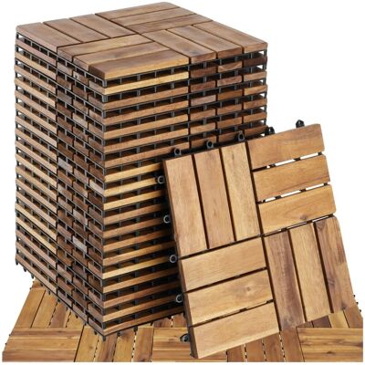 Tectake Terrassenfliesen Tabula 20Er Set Mit Klicksystem Massives Akazienholz 20Er Set 31 x 31 x 2 20 cm Braun Tectake Terrassenfliesen Tabula 20Er Set Mit Klicksystem Massives Akazienholz 20Er Set 31 x 31 x 2 20 cm Braun