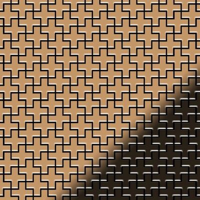 ALLOY Mosaik Fliese Massiv Metall Titan Hochglanz Kupfer 1,6mm Swiss Cross-ti-am 1 Paket mit 10 Matten 0,88 m2 Kupfer ALLOY Mosaik Fliese Massiv Metall Titan Hochglanz Kupfer 1,6mm Swiss Cross-ti-am 1 Paket mit 10 Matten 0,88 m2 Kupfer