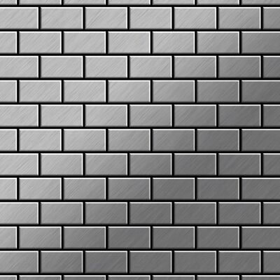 ALLOY Mosaik Fliese Massiv Metall Edelstahl Marine Gebürstet Grau 1,6mm House-s-s-mb 1 Paket mit 10 Matten 0,98 m2 Grau ALLOY Mosaik Fliese Massiv Metall Edelstahl Marine Gebürstet Grau 1,6mm House-s-s-mb 1 Paket mit 10 Matten 0,98 m2 Grau