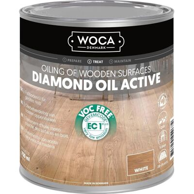 Woca Diamant Aktiv Öl Pflegeöl für Holzboden 0,75, Weiß Woca Diamant Aktiv Öl Pflegeöl für Holzboden 0,75, Weiß