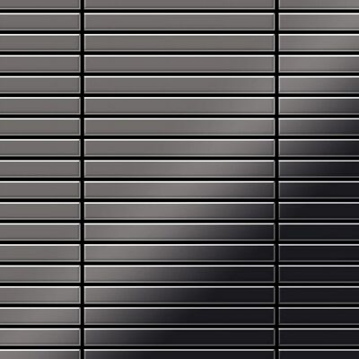ALLOY Mosaik Fliese Massiv Metall Titan Hochglanz Dunkelgrau 1,6mm Linear-ti-sm 1 Paket mit 10 Matten 0,94 m2 Grau ALLOY Mosaik Fliese Massiv Metall Titan Hochglanz Dunkelgrau 1,6mm Linear-ti-sm 1 Paket mit 10 Matten 0,94 m2 Grau