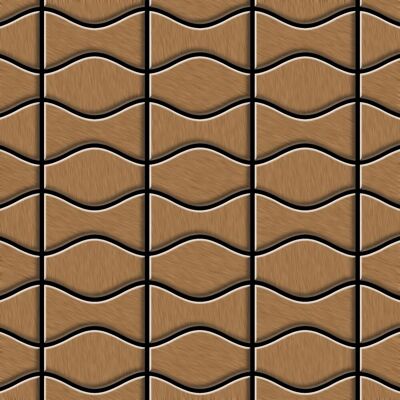 ALLOY Mosaik Fliese Massiv Metall Titan Gebürstet Kupfer 1,6mm Kismet & Karma-ti-ab 1 Paket mit 10 Matten 0,86 m2 Kupfer ALLOY Mosaik Fliese Massiv Metall Titan Gebürstet Kupfer 1,6mm Kismet & Karma-ti-ab 1 Paket mit 10 Matten 0,86 m2 Kupfer