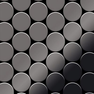 ALLOY Mosaik Fliese Massiv Metall Titan Hochglanz Dunkelgrau 1,6mm Medallion-ti-sm 1 Paket mit 10 Matten 0,73 m2 Grau ALLOY Mosaik Fliese Massiv Metall Titan Hochglanz Dunkelgrau 1,6mm Medallion-ti-sm 1 Paket mit 10 Matten 0,73 m2 Grau