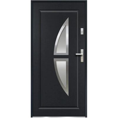 Vente-unique Haustür Covas Anthrazitgrau 95 cm Vente-unique Haustür Covas Anthrazitgrau 95 cm