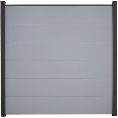 GroJa Steckzaun BasicLine PVC 180 cm x 180 cm Silbergrau GroJa Steckzaun BasicLine PVC 180 cm x 180 cm Silbergrau