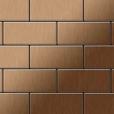 ALLOY Mosaik Fliese Massiv Metall Titan Gebürstet Kupfer 1,6mm Stark Subway-ti-ab 1 Paket mit 50 Matten 0,58 m2 Kupfer ALLOY Mosaik Fliese Massiv Metall Titan Gebürstet Kupfer 1,6mm Stark Subway-ti-ab 1 Paket mit 50 Matten 0,58 m2 Kupfer