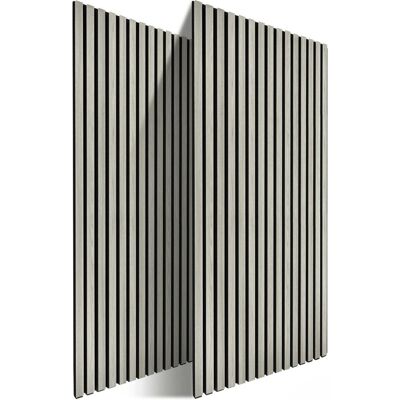 Relaxdays Akustikpaneele 2er Pack MDF Eiche Hellgrau Schallschluckend 120 cm x 60 cm x 2 cm 5,3 kg Relaxdays Akustikpaneele 2er Pack MDF Eiche Hellgrau Schallschluckend 120 cm x 60 cm x 2 cm 5,3 kg