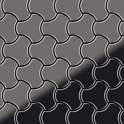 ALLOY Mosaik Fliese Massiv Metall Titan Hochglanz Dunkelgrau 1,6mm Ubiquity-ti-sm 1 Paket mit 10 Matten 0,75 m2 Grau ALLOY Mosaik Fliese Massiv Metall Titan Hochglanz Dunkelgrau 1,6mm Ubiquity-ti-sm 1 Paket mit 10 Matten 0,75 m2 Grau