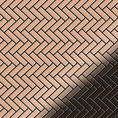 ALLOY Mosaik Fliese Massiv Metall Kupfer Gewalzt Kupfer 1,6mm Stark Herringbone-cm 1 Paket mit 10 Matten 0,85 m2 Kupfer ALLOY Mosaik Fliese Massiv Metall Kupfer Gewalzt Kupfer 1,6mm Stark Herringbone-cm 1 Paket mit 10 Matten 0,85 m2 Kupfer