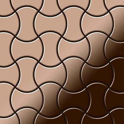 ALLOY Mosaik Fliese Massiv Metall Titan Hochglänzend Kupfer 1,6mm Stark Infinit-ti-am 1 Paket mit 10 Matten 0,91 m2 Kupfer ALLOY Mosaik Fliese Massiv Metall Titan Hochglänzend Kupfer 1,6mm Stark Infinit-ti-am 1 Paket mit 10 Matten 0,91 m2 Kupfer