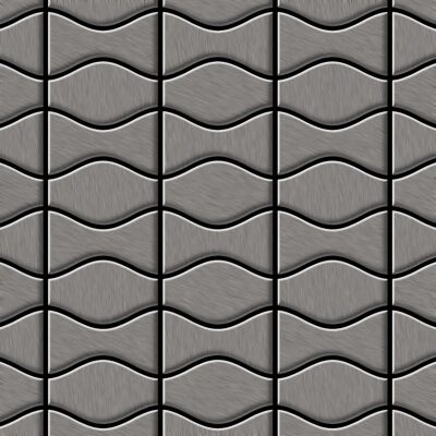 ALLOY Mosaik Fliese Massiv Metall Titan Gebürstet Grau 1,6mm Kismet & Karma-ti-sb 1 Paket mit 10 Matten 0,86 m2 Grau ALLOY Mosaik Fliese Massiv Metall Titan Gebürstet Grau 1,6mm Kismet & Karma-ti-sb 1 Paket mit 10 Matten 0,86 m2 Grau