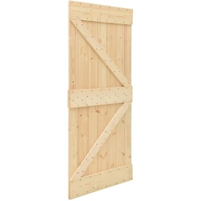 vidaXL Tür NARVIK Natur 80 x 210 cm Massivkiefer 351042 vidaXL Tür NARVIK Natur 80 x 210 cm Massivkiefer 351042