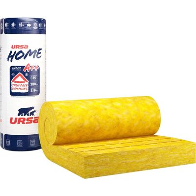 Ursa Home Klemmfilz Dämmplatte aus Glaswolle WLG 035 180 mm Ursa Home Klemmfilz Dämmplatte aus Glaswolle WLG 035 180 mm