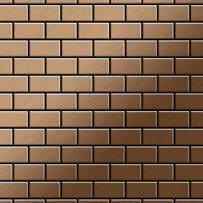 ALLOY Mosaik Fliese Massiv Metall Titan Gebürstet Kupfer 1,6mm Stark House-ti-ab 1 Paket mit 10 Matten 0,98 m2 Kupfer ALLOY Mosaik Fliese Massiv Metall Titan Gebürstet Kupfer 1,6mm Stark House-ti-ab 1 Paket mit 10 Matten 0,98 m2 Kupfer