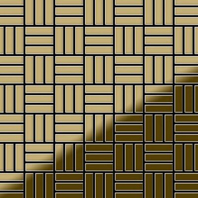 ALLOY Mosaik Fliese Massiv Metall Titan Hochglanz Gold 1,6mm Basketweave-ti-gm 1 Paket mit 10 Matten 0,82 m2 Gold ALLOY Mosaik Fliese Massiv Metall Titan Hochglanz Gold 1,6mm Basketweave-ti-gm 1 Paket mit 10 Matten 0,82 m2 Gold