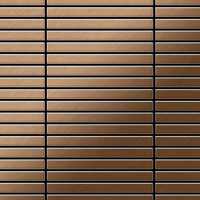 ALLOY Mosaik Fliese Massiv Metall Titan Gebürstet Kupfer 1,6mm Stark Linear-ti-ab 1 Paket mit 10 Matten 0,94 m2 Kupfer ALLOY Mosaik Fliese Massiv Metall Titan Gebürstet Kupfer 1,6mm Stark Linear-ti-ab 1 Paket mit 10 Matten 0,94 m2 Kupfer