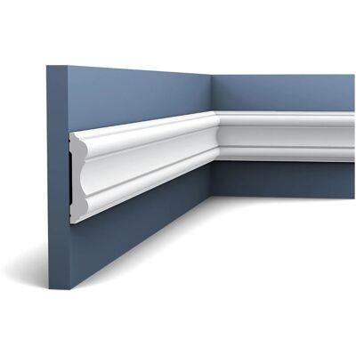 ORAC DECOR P8040 LUXXUS Wandleiste Friesleiste Stuck Leiste Profil Stoßfest 2 m 200 cm x 10,1 cm x 2,2 cm Weiß ORAC DECOR P8040 LUXXUS Wandleiste Friesleiste Stuck Leiste Profil Stoßfest 2 m 200 cm x 10,1 cm x 2,2 cm Weiß